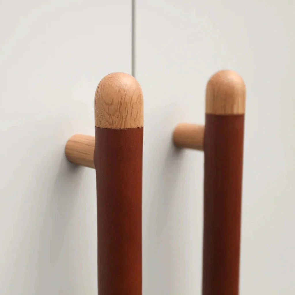 Chapman Wood Appliance Pulls With Half Leather - Image 4