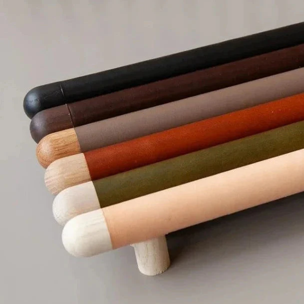 Chapman Wood Appliance Pull With Leather - Image 7